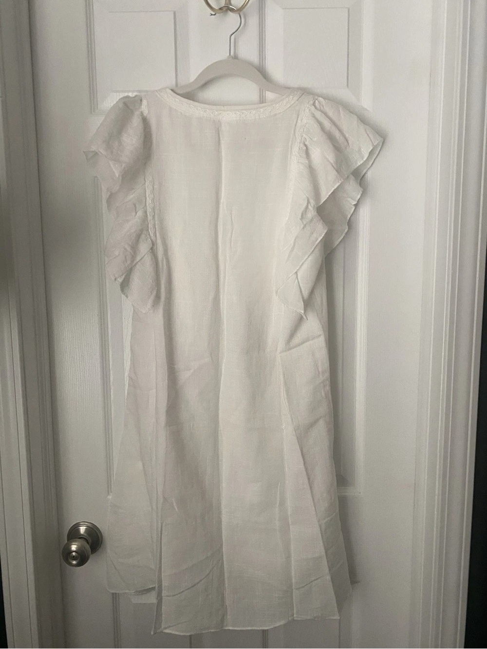 Max Studio White Ruffle Mini Dress - Picture 2 of 3